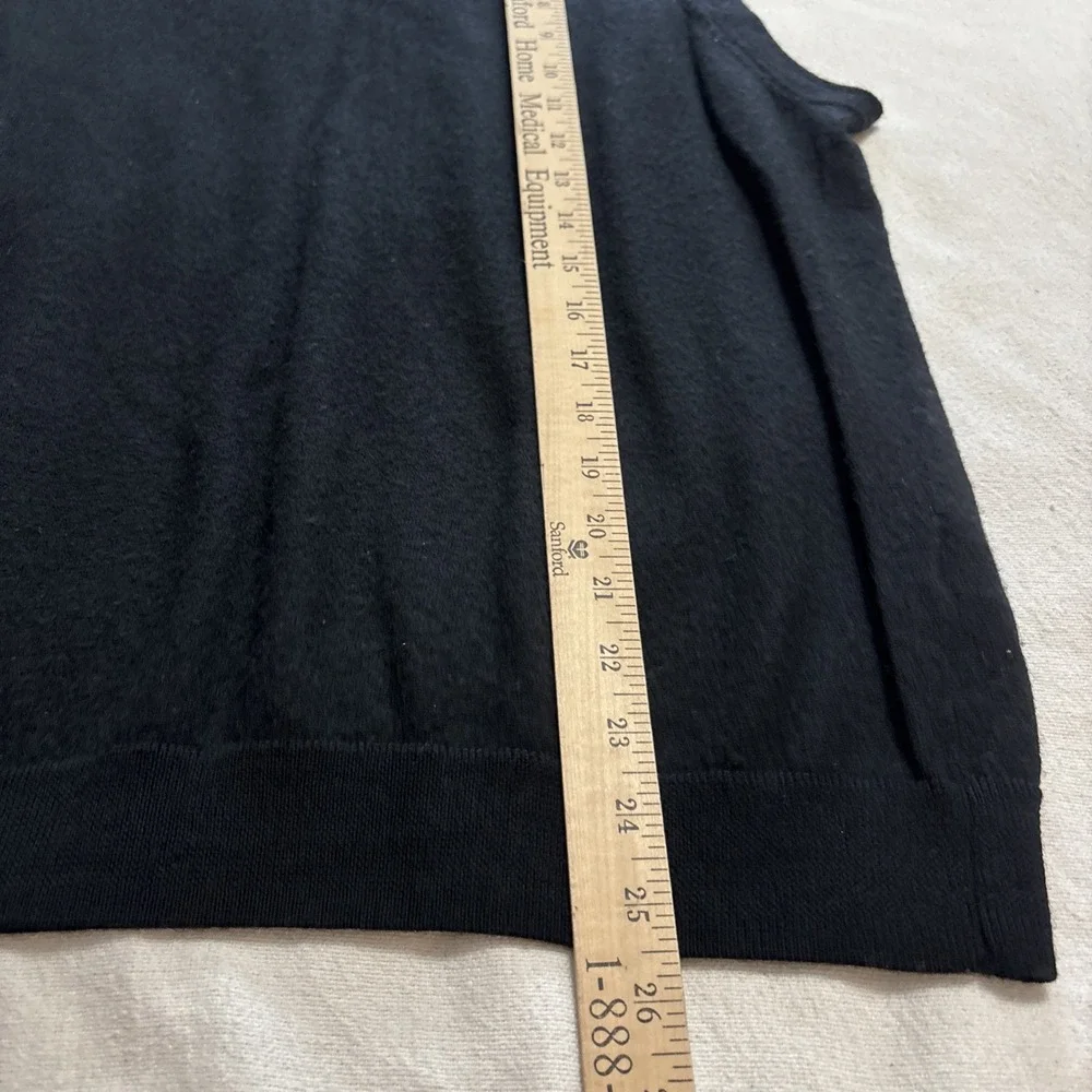 Turnbury Mens Sweater Vest Extra Fine Merino Wool‎ Size XL Black V Neck Office